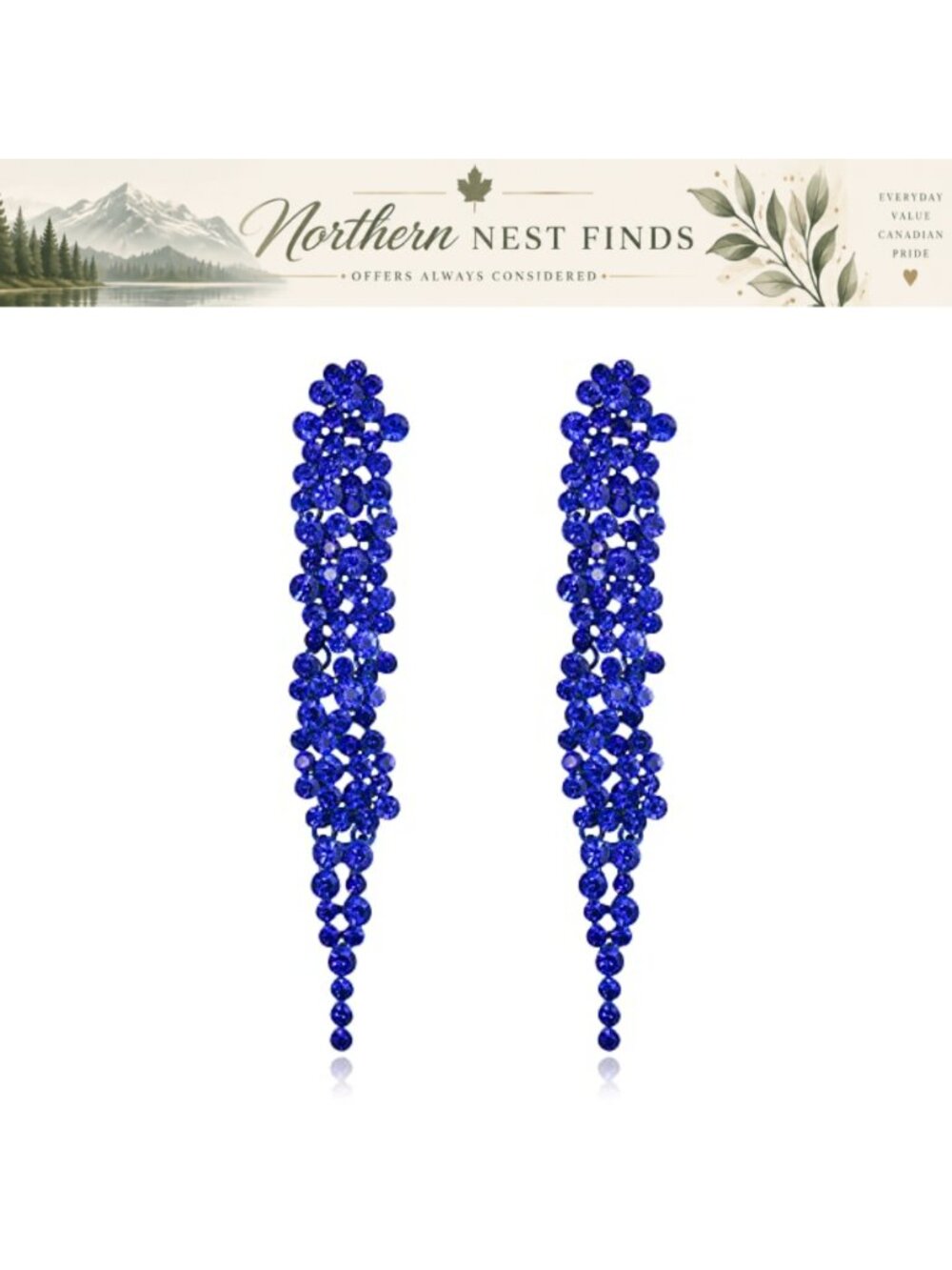 Rhinestone Crystal Chandelier Dangle Drop Earrings for Women Bride Wedding